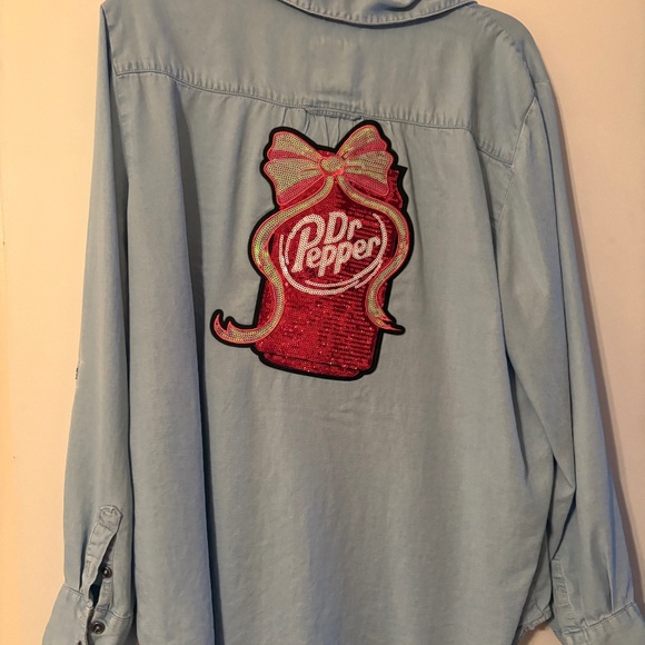 Denim Shirt with Dr Pepper - Picture 1 of 2